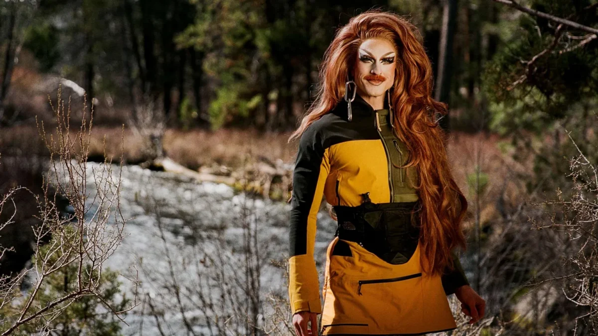 Drag queen Pattie Gonia, portrayed by Wyn Wiley, is engaged in a legal battle with outdoor apparel company Patagonia over trademark rights.