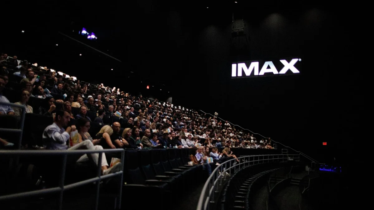 An IMAX private screening for the movie "First Man" at an AMC theater in New York on Oct. 10, 2018. (Lars Niki | Getty Images Entertainment | Getty Images)