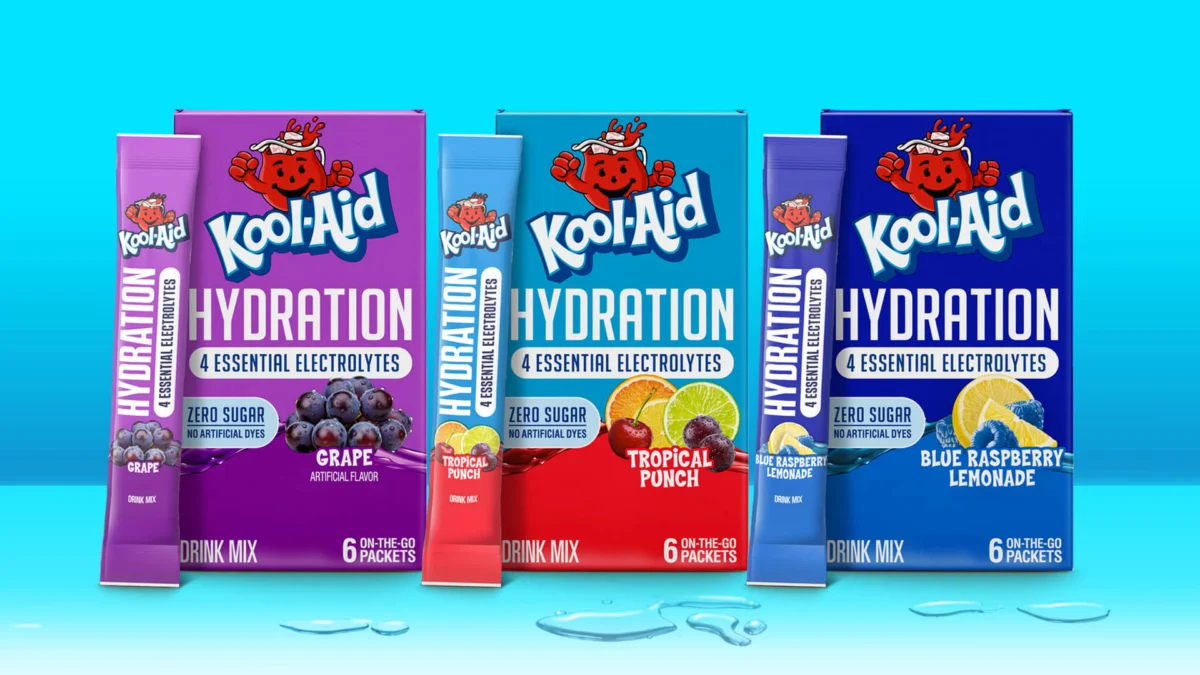 Kool-Aid is launching new electrolyte packets without artificial dyes and sugar as part of a broader strategy by parent company Kraft Heinz to modernize its brands and boost sales.