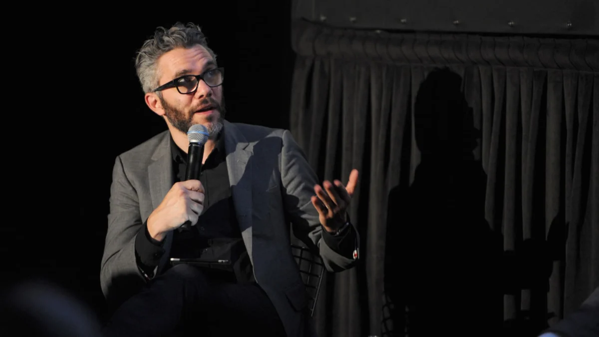 Nick Bilton, the new executive producer of "60 Minutes," speaks at an event in Los Angeles on September 29, 2016. (Photo by Joshua Blanchard/Getty Images)