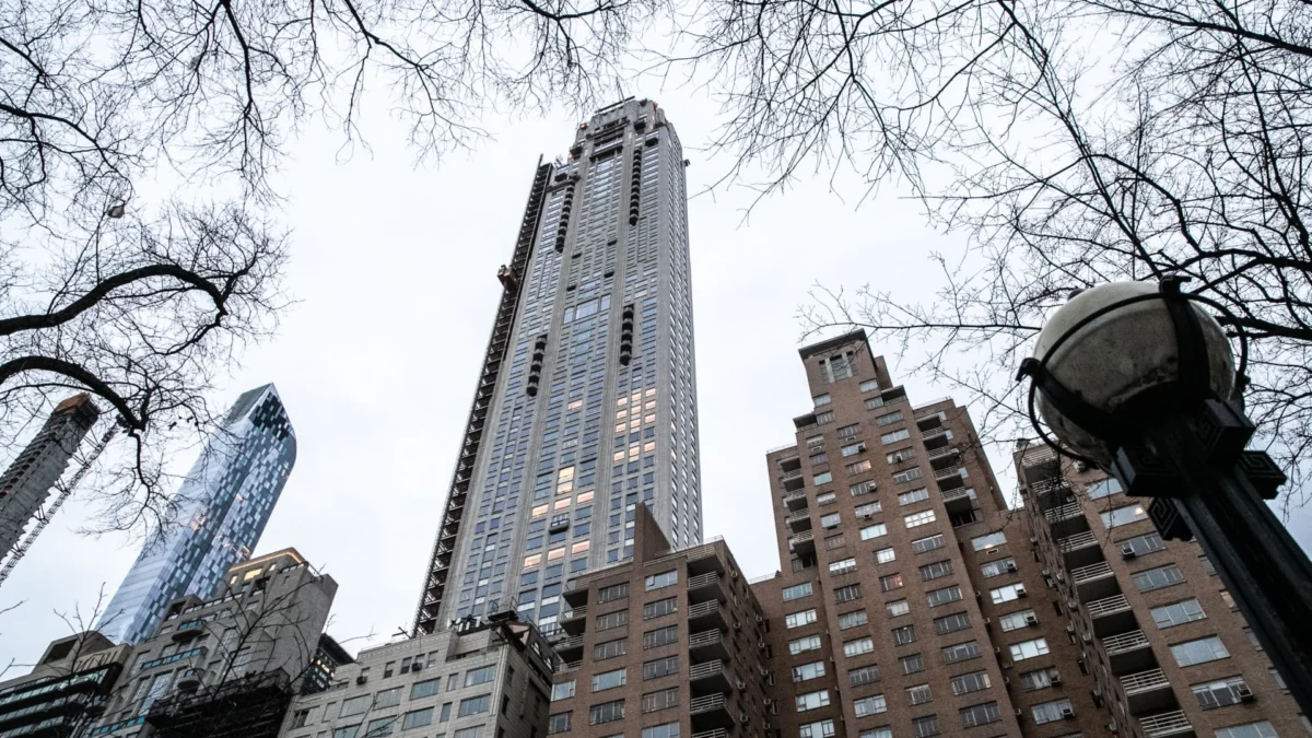 The building at 220 Central Park South in New York City, where billionaire Ken Griffin owns a penthouse.