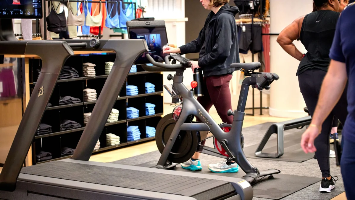 The Peloton Tread+ and Bike+ during a media preview at Peloton headquarters in New York, US, on Tuesday, Sept. 30, 2025.