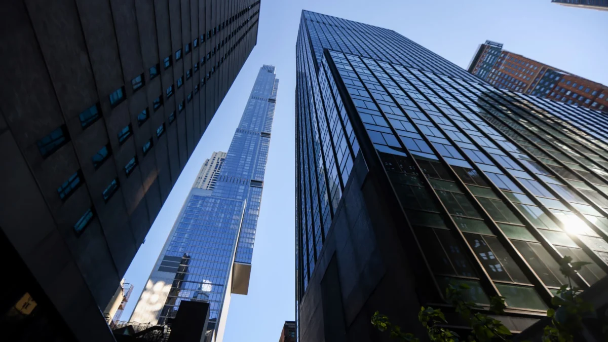 Central Park Tower, located along Billionaire's Row in New York City, is seen on Friday, May 1, 2026. (Michael Nagle | Bloomberg | Getty Images)