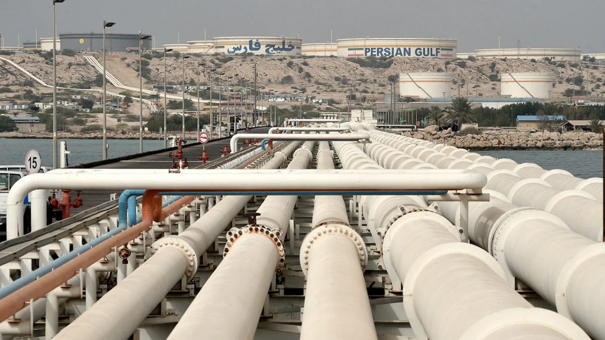 Saudi Aramco CEO Amin Nasser, center, said the global energy market has lost about 1 billion barrels of oil due to the closure of the Strait of Hormuz. (Stefani Reynolds/Bloomberg via Getty Images)