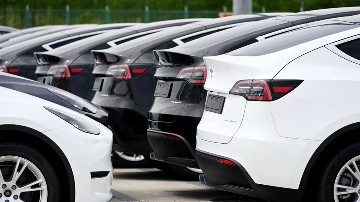 Tesla is recalling more than 218,000 vehicles because of delayed rearview camera images. (Shen Chunchen/VCG via Getty Images / Getty Images)