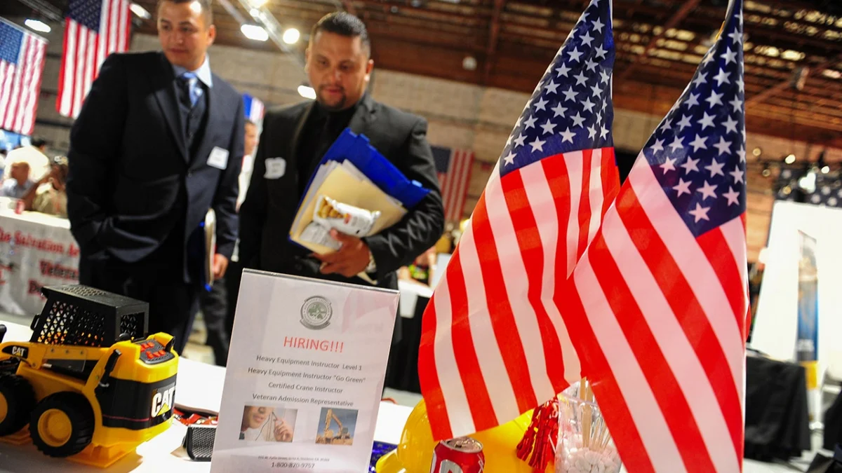 U.S. private payrolls climbed by 109,000 in April, ADP said on Wednesday. (Robyn Beck/AFP via Getty Images)
