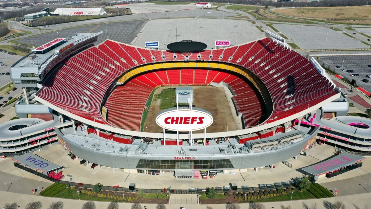 A general view of Arrowhead Stadium in Kansas City, Missouri, one of the U.S. cities set to host matches during the 2026 FIFA World Cup.