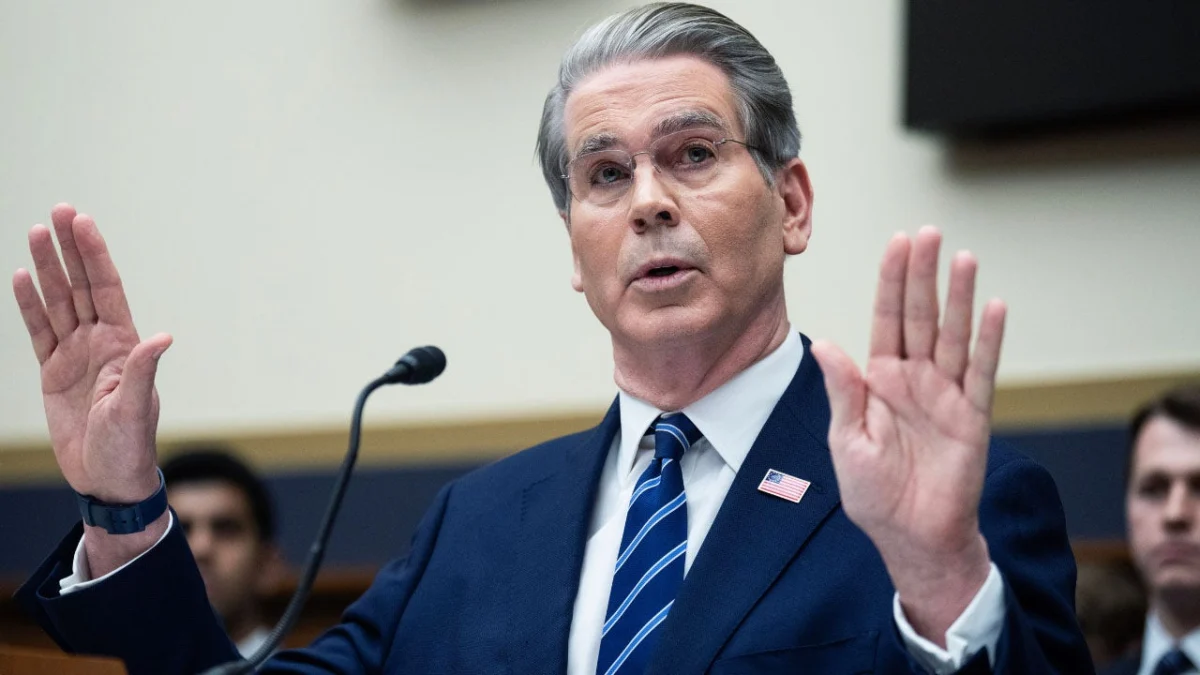 Treasury Secretary Scott Bessent testifies during a Senate Appropriations Committee hearing on Wednesday.