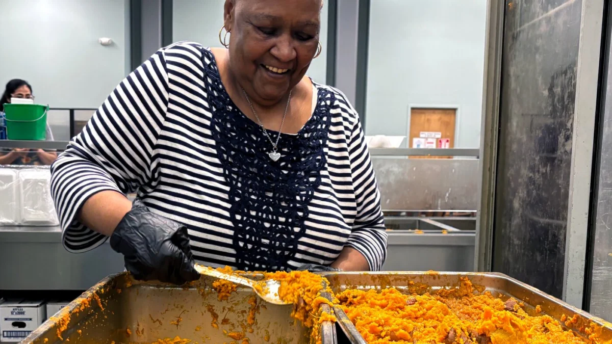 Dalene Basden volunteers at a local soup kitchen after her day job helping families who have children with special needs. Now, with gas and grocery prices rising, she's finding it hard to make ends meet herself.