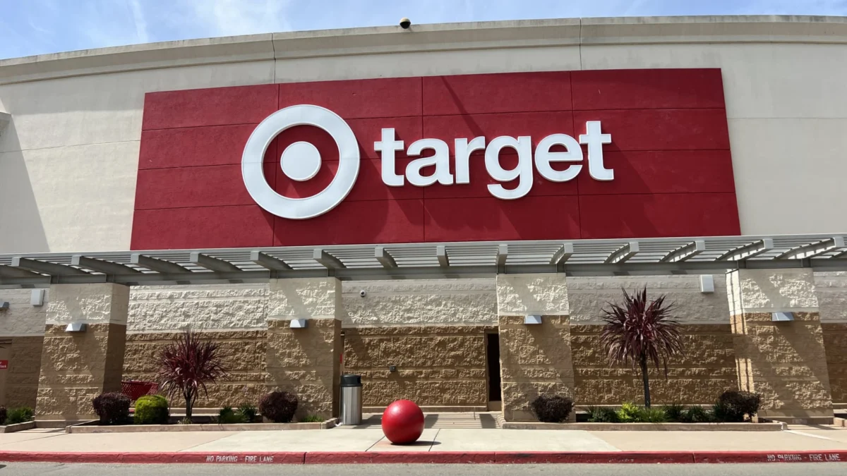 A Target store facade in San Ramon, California, on April 18, 2026.