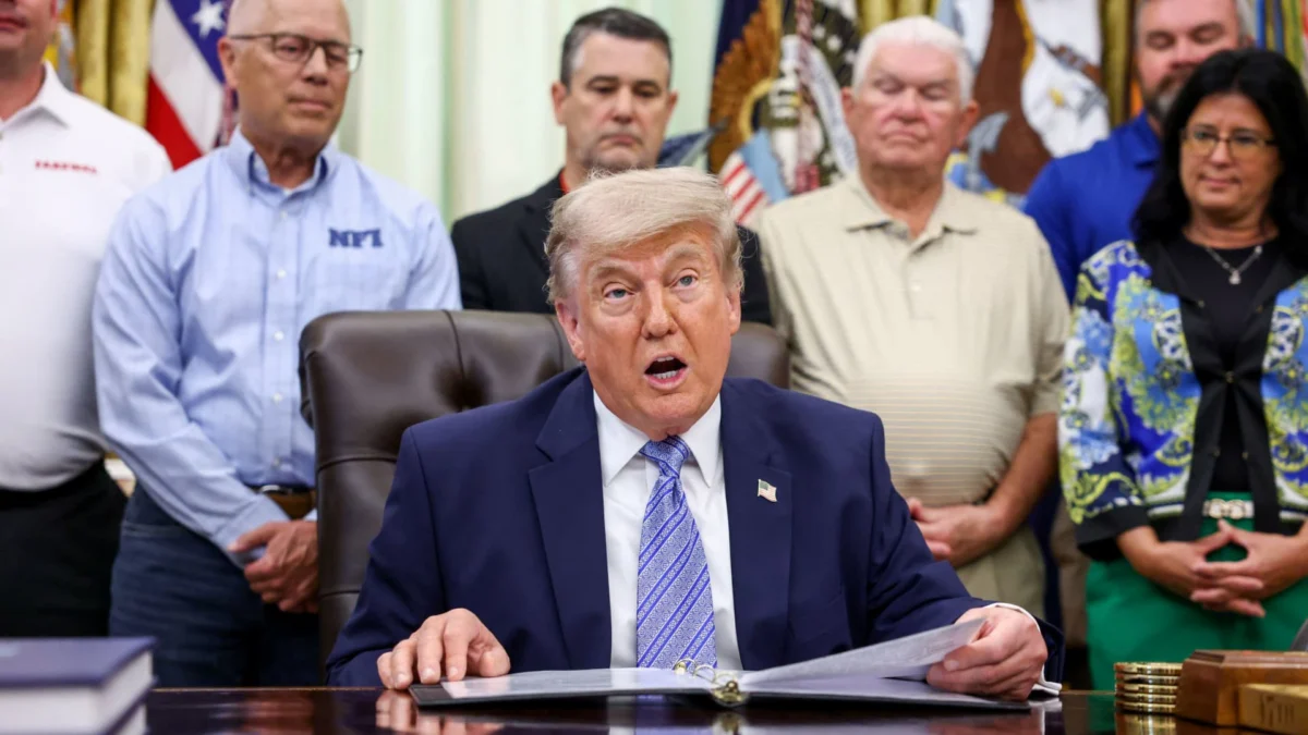President Donald Trump speaks during an announcement at the White House in Washington, D.C., U.S., May 21, 2026. (Photo: Kevin Lamarque | Reuters)