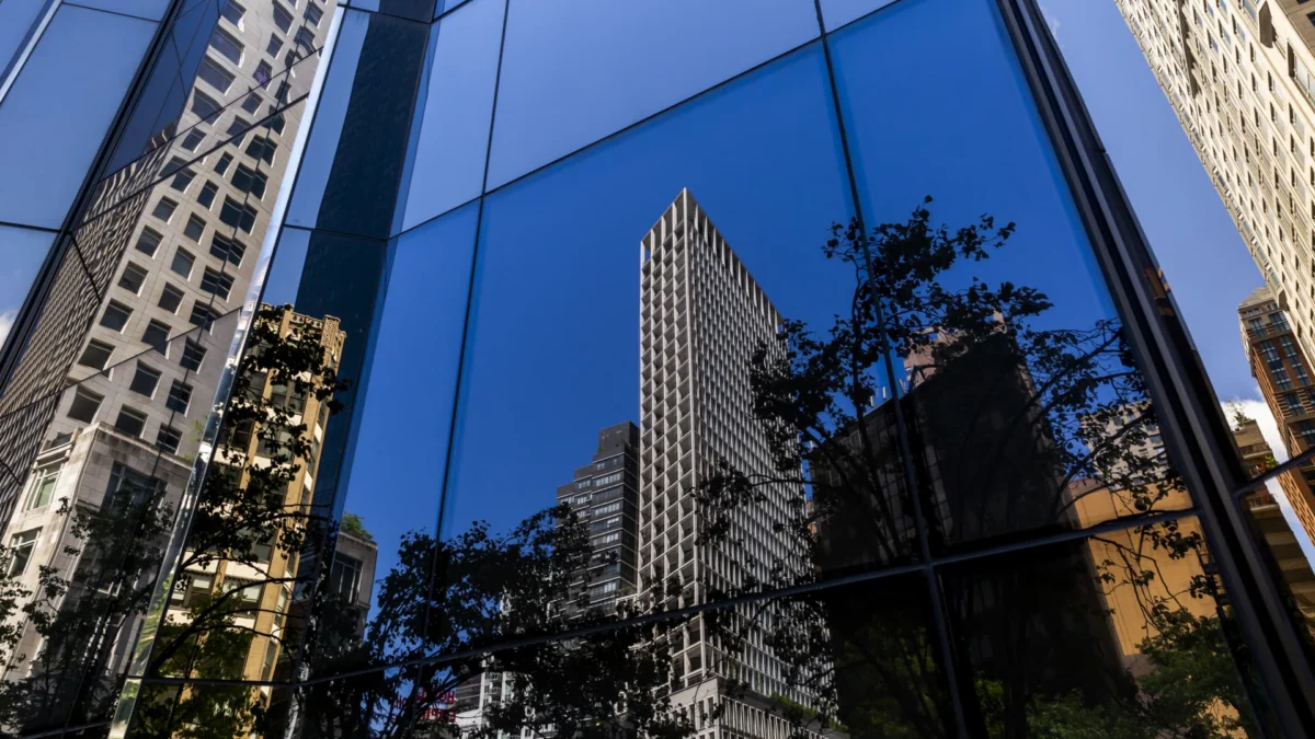 The AvalonBay Communities Inc. Park Loggia condominium is reflected in a building in New York, U.S. Mark Abramson | Bloomberg | Getty Images