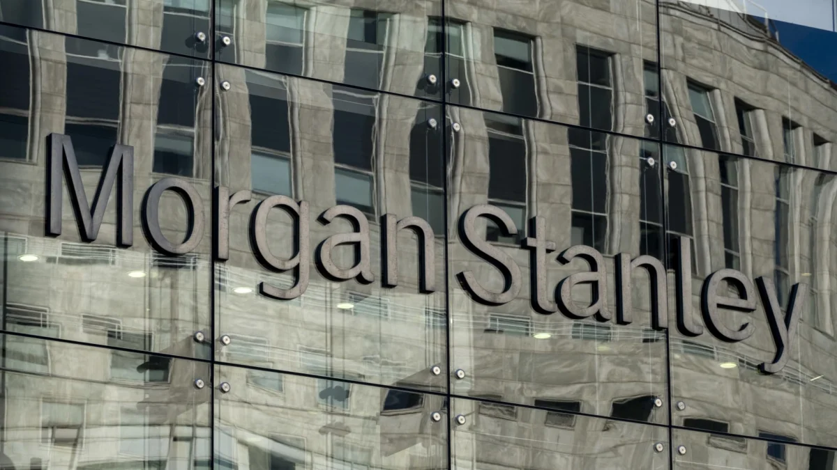 Morgan Stanley's office in Canary Wharf financial district on Jan. 30, 2025 in London, UK.