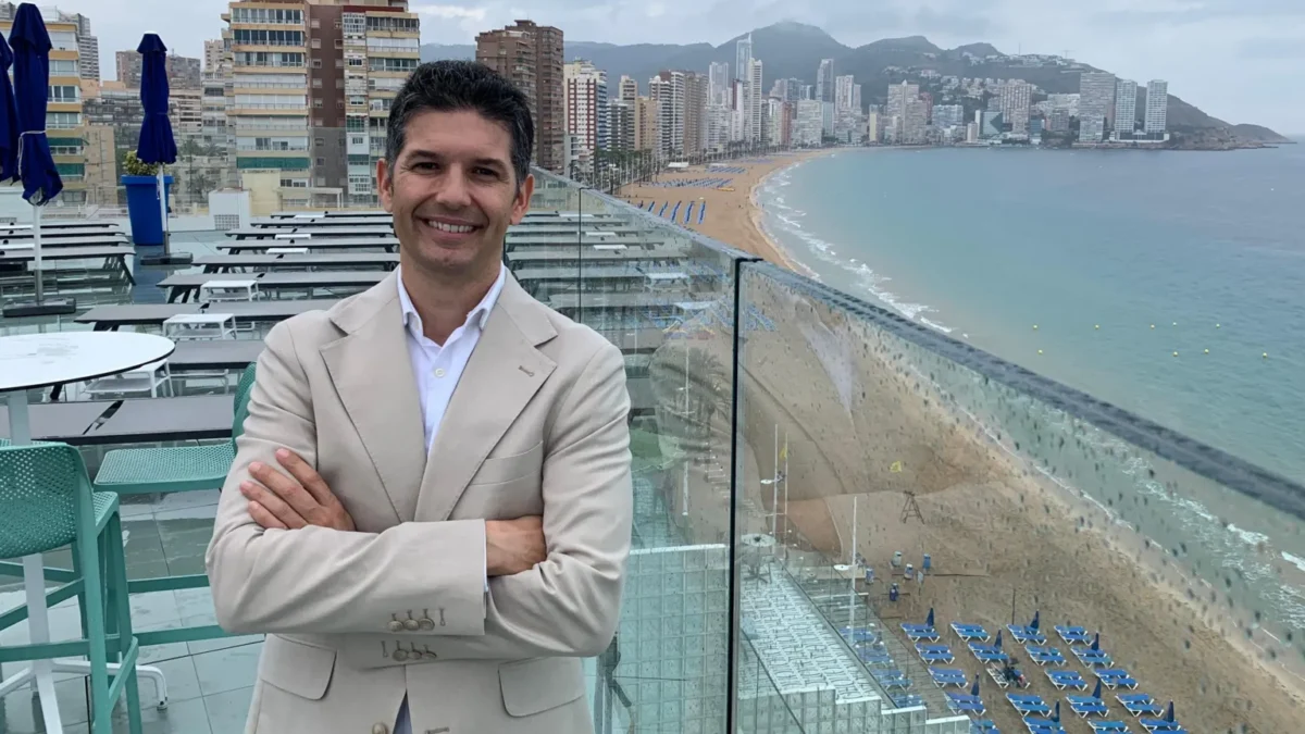 A stretch of Benidorm’s famed coastline, a symbol of Spain’s tourism revival.